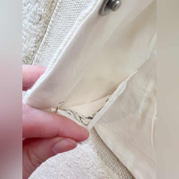 Amae Co OOAK Fringed Western Blanket Camp Striped Vest White Cream Brown 4-5T - Picture 12 of 16